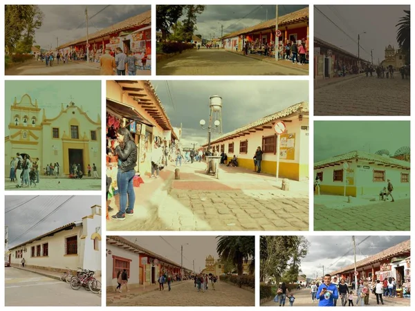 Mozaika Ulice Bojac Cundinamarca Kolumbia — Zdjęcie stockowe