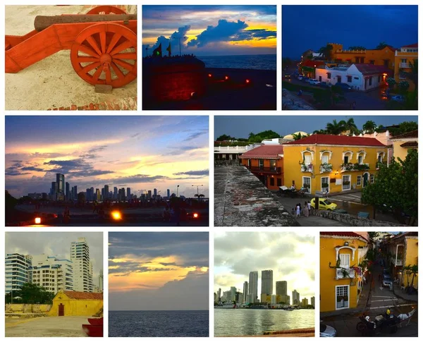 Mosaico Centro Histórico Cartagena Colombia — Foto de Stock