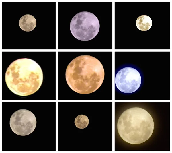 Mosaic Full Moon Effects — Stock Photo, Image