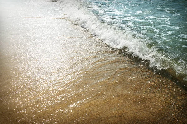 Sandstrand Und Meereswellen — Stockfoto