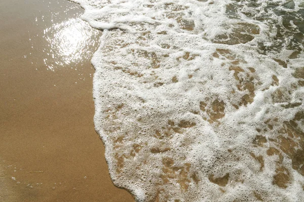 Spiaggia Sabbiosa Onde Marine — Foto Stock