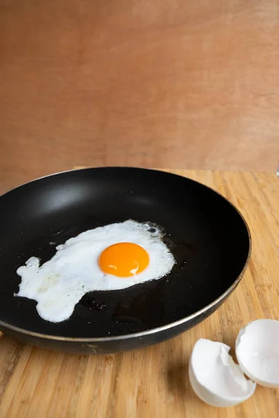 Gebakken Pan Heerlijke Gezonde Eenvoudig Ontbijt — Stockfoto