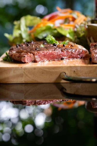 Wagyu Kobe Rundvlees Met Biefstuk Groenten — Stockfoto