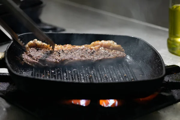 Wagyu Kobe Beef Steak Fried Pan — Stock Photo, Image