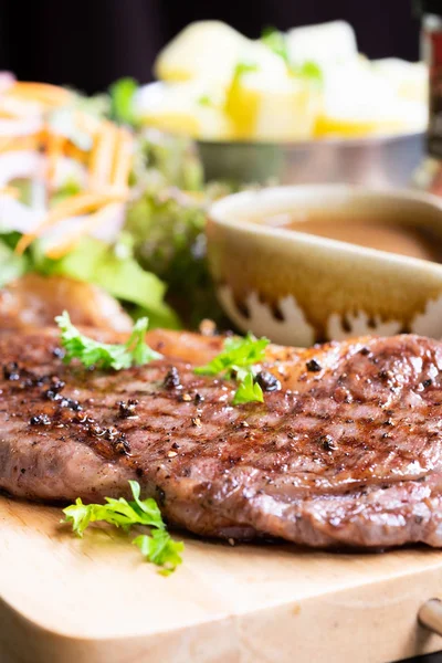 Wagyu Kobe Rindfleisch Mit Steakgemüse — Stockfoto
