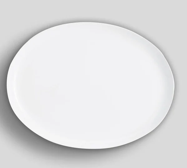 Empty Color Dish Plate Background Empty Porcelain Color Dish Dining — Stockfoto