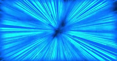 Soyut yaratıcı alan arkaplanı. Başka bir galaksiye hiper atlama. Işık hızı, parlayan neon ışınları hareket halinde.