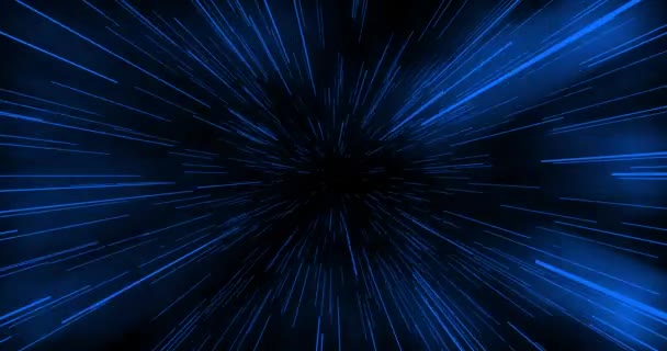 Fondo Espacio Creativo Abstracto Hiper Salto Otra Galaxia Velocidad Luz — Vídeo de stock