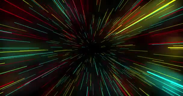 Abstraktní Tvůrčí Prostor Pozadí Hyper Skok Jiné Galaxie Rychlost Světla — Stock video