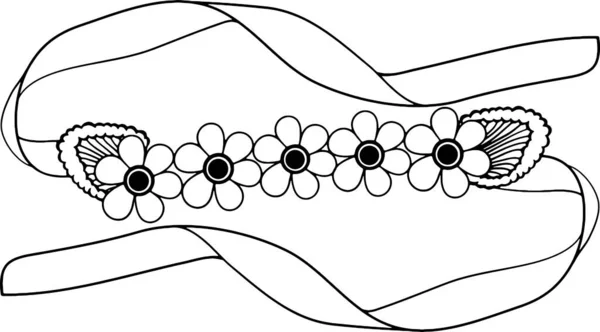 Ketting Vrouwenjuwelen Doodle Grafische Omtrek Een Witte Achtergrond Kan Gebruikt — Stockvector