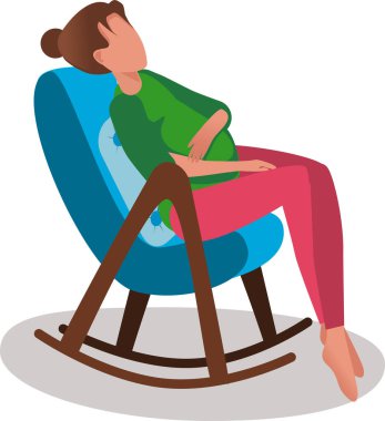 Bir bebeğin doğmasını bekliyorum. Annelik teması üzerine grafiksel çizimler.