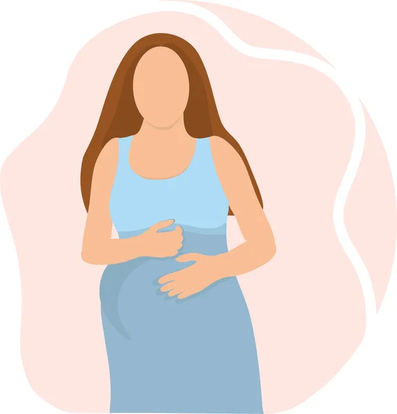 Una Mujer Embarazada Dibujo Gráfico Estilo Dibujos Animados Puede Ser — Archivo Imágenes Vectoriales