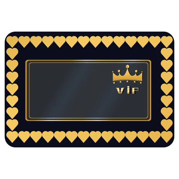 Vip Kártya Egy Különleges Ügyfélnek Arany Kártya Díjmentes Jegy Névjegykártya — Stock Vector
