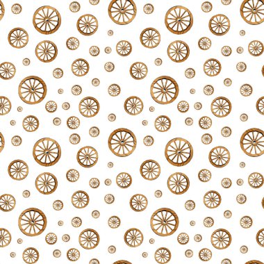 Dekoratif tasarım. Araba tekerleklerinden yapılmış kusursuz duvar kâğıdı. İç dekorasyon, iç tasarım, tebrik kartları, ambalaj kağıdı, web tasarımı için 3D çizimler kullanılabilir.