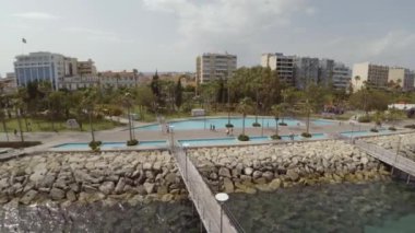 Kıbrıs'ta Limasson plajının havadan çekilmiş fotoğrafı