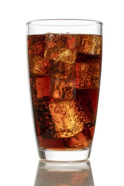 Cola beyaz zemin üzerine buzlu cam