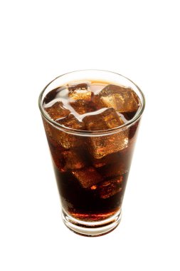 Cola beyaz zemin üzerine buzlu cam