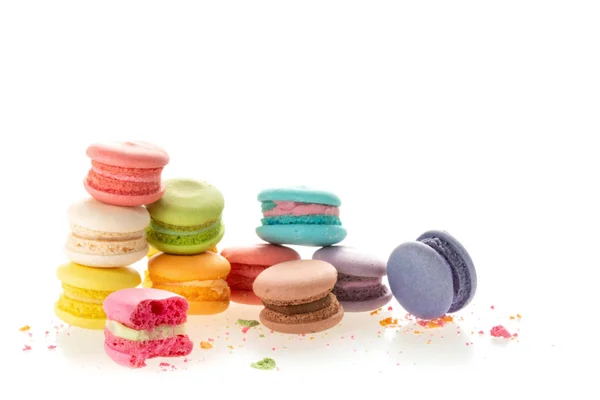 공간에 다채로운 프랑스 Macarons의 — 스톡 사진