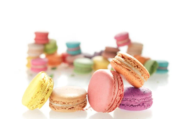 바탕에 화려한 프랑스 Macarons의 — 스톡 사진