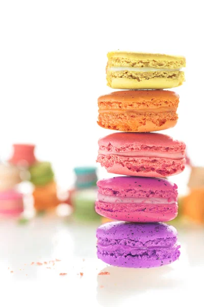 바탕에 화려한 프랑스 Macarons의 — 스톡 사진