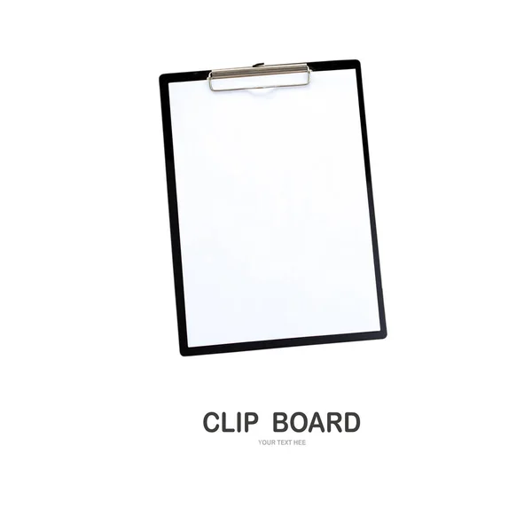 Clip Board Izolat Fundal Alb — Fotografie, imagine de stoc