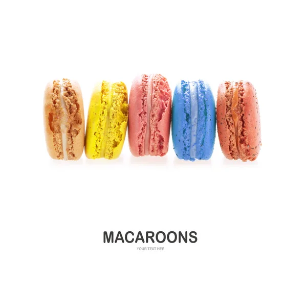 바탕에 화려한 프랑스 Macarons의 — 스톡 사진