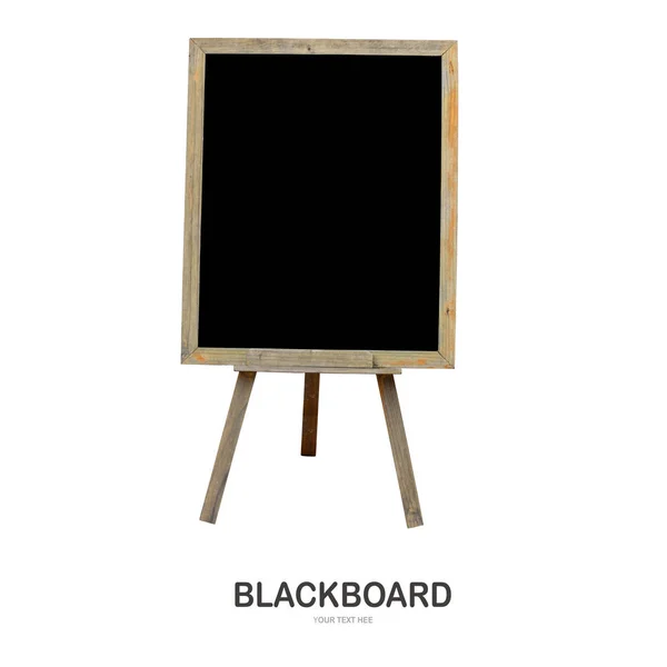 Madeira Blackboard Isolado Fundo Branco — Fotografia de Stock