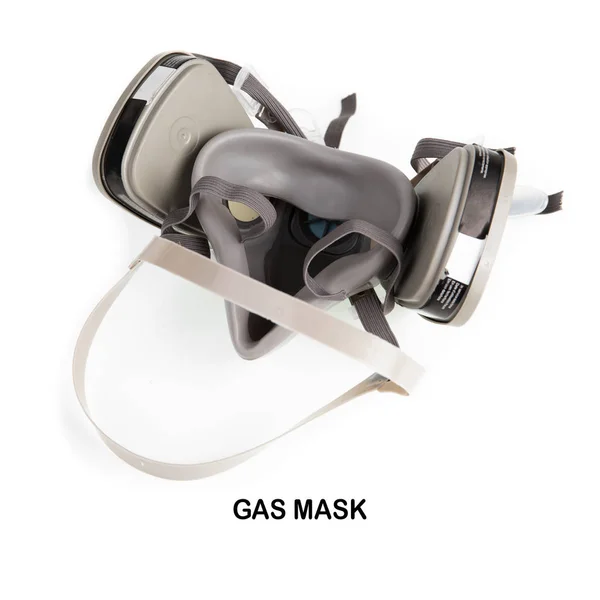 Creatieve Lay Out Gemaakt Van Instandhouding Restauratie Professional Gasmasker Geïsoleerd — Stockfoto