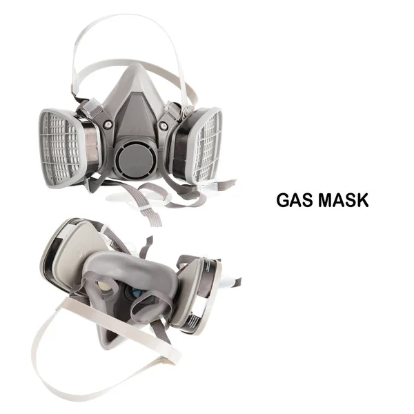 Creative Układ Wykonany Restauracja Professional Gaz Maska Białym Tle Białym — Zdjęcie stockowe