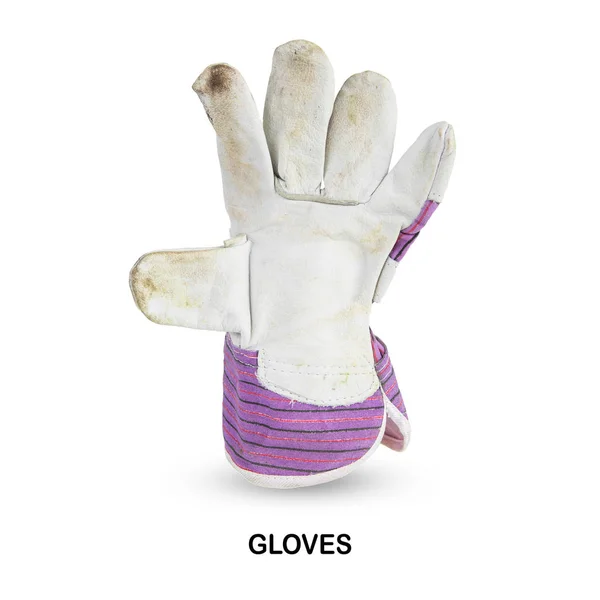 Diseño Creativo Hecho Guantes Working Mens Aislados Sobre Fondo Blanco —  Fotos de Stock