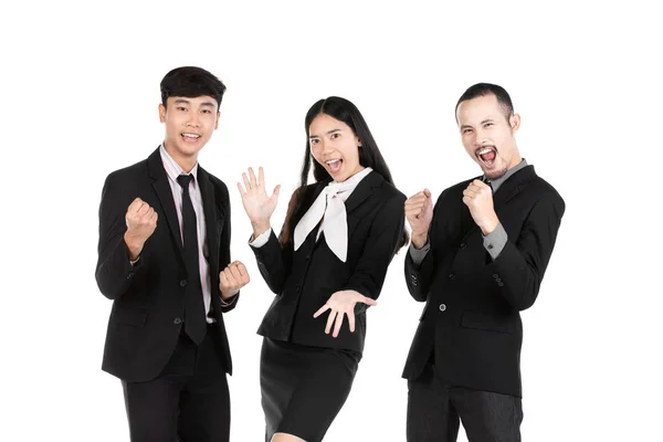 Gruppe asiatischer Geschäftsleute isoliert auf weiß . — Stockfoto