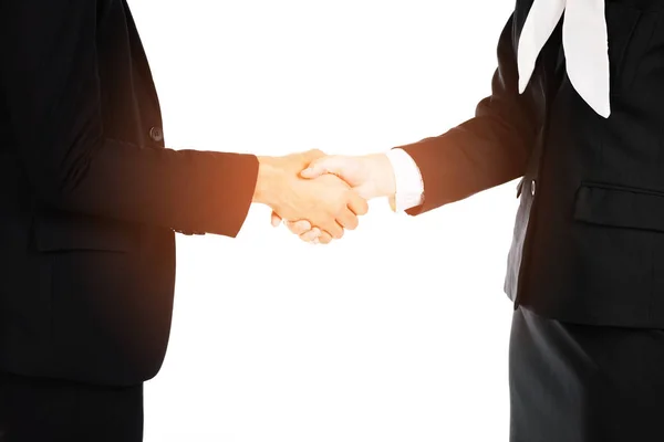 Business people shaking hands, finishing up a meeting — Stock Photo, Image