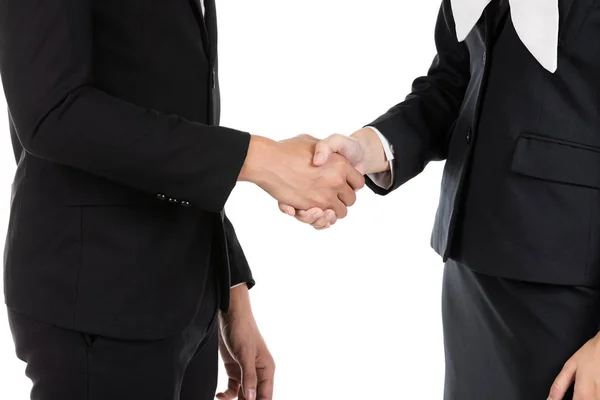 Business people shaking hands, finishing up a meeting — Stock Photo, Image