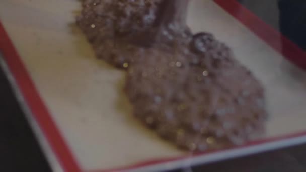 Nella Stanza Marcatura Del Cioccolato Produzione Cioccolato Fabbrica Cioccolato — Video Stock