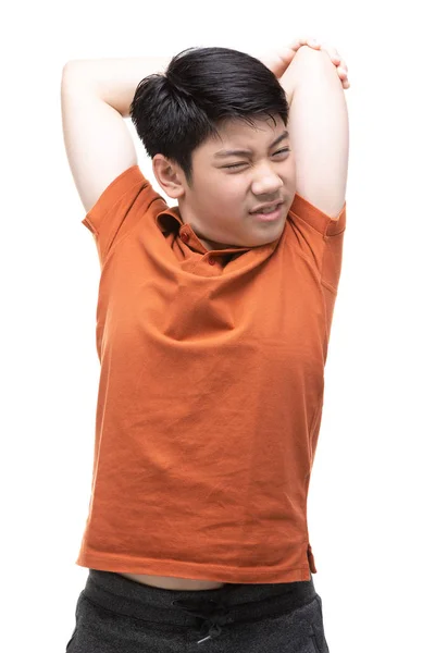 Foto van Aziatische jonge lui jongen kijken naar camera — Stockfoto