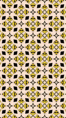 Süslü geometrik desen ve soyut çok renkli arka plan