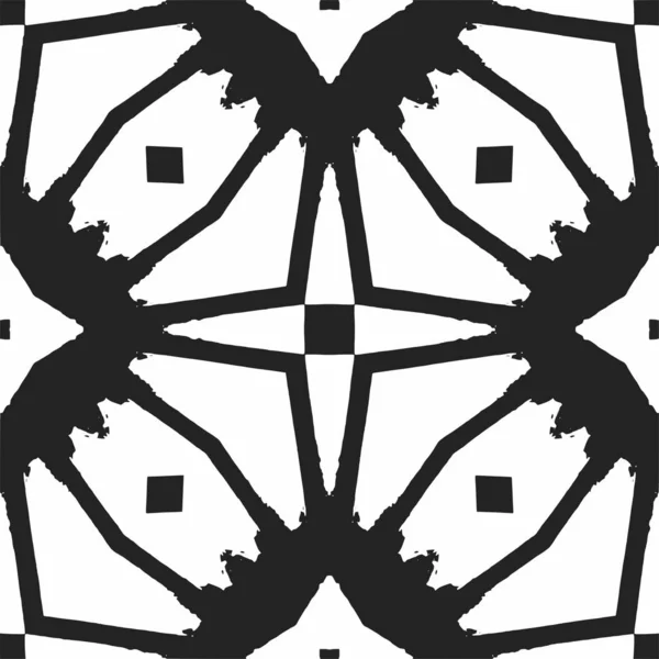 Mönster Kakel Utsmyckade Geometriska Mönster Och Tvåfärgad Abstrakt Bakgrund — Stockfoto