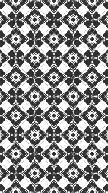 Siyah ve beyaz süslü geometrik desen ve soyut arka plan