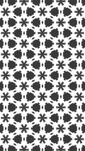 Black White Ornate Geometric Pattern Abstract Background — Stock Photo, Image