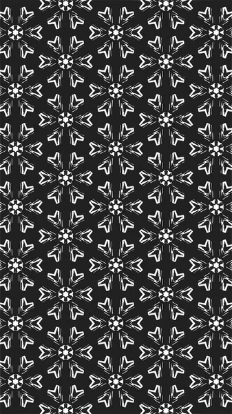 黒と白の華やかな幾何学模様と抽象背景 — ストック写真