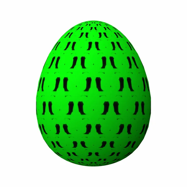 Artfully Tasarlanmış Renkli Paskalya Yumurtası Beyaz Arka Planda Süslü Geometrik — Stok fotoğraf
