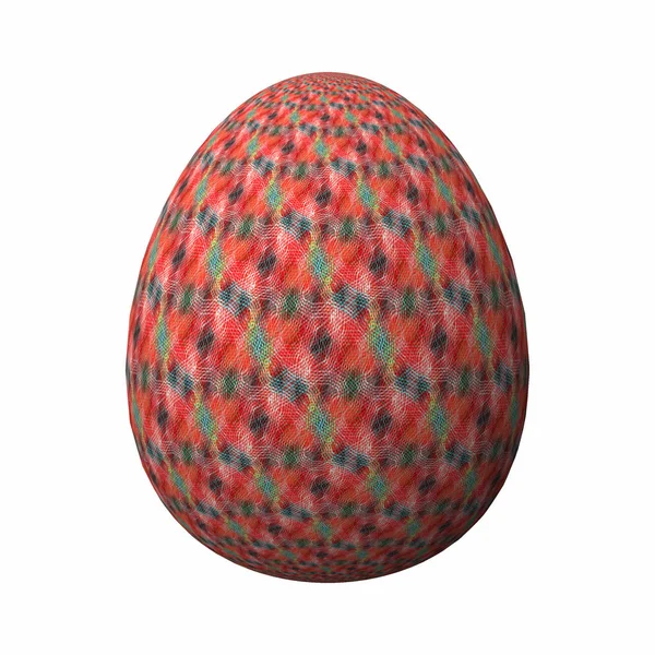 Kunstig Ontworpen Kleurrijke Easter Egg Sierlijke Geometrische Abstracte Gekleurde Patroon — Stockfoto