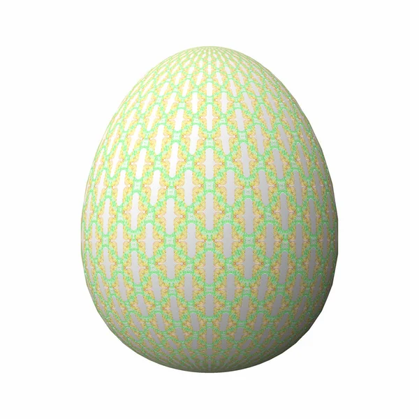 Kunstig Ontworpen Kleurrijke Easter Egg Sierlijke Geometrische Abstracte Gekleurde Patroon — Stockfoto