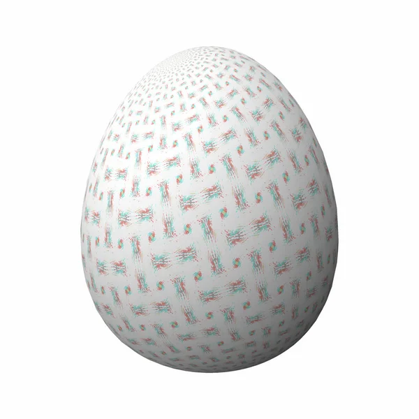 Umělecky Navržené Barevné Velikonoční Vajíčko Zdobený Geometrický Abstraktní Barevný Vzorek — Stock fotografie