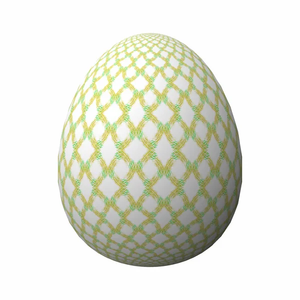 Kunstig Ontworpen Kleurrijke Easter Egg Sierlijke Geometrische Abstracte Gekleurde Patroon — Stockfoto