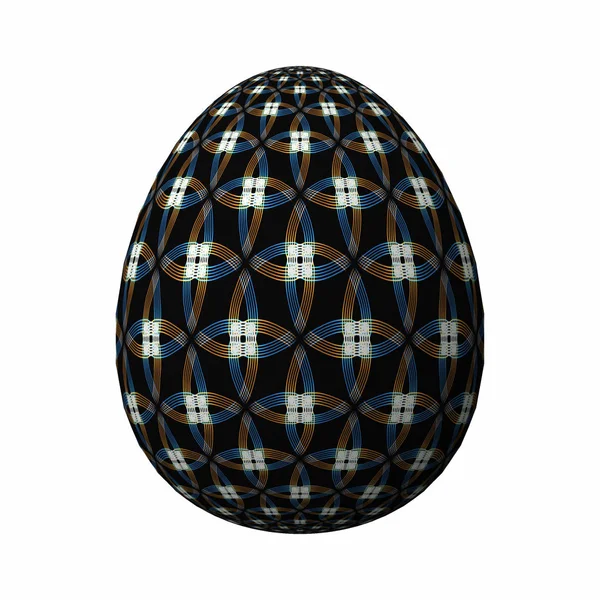 Kunstig Ontworpen Kleurrijke Easter Egg Sierlijke Geometrische Abstracte Gekleurde Patroon — Stockfoto