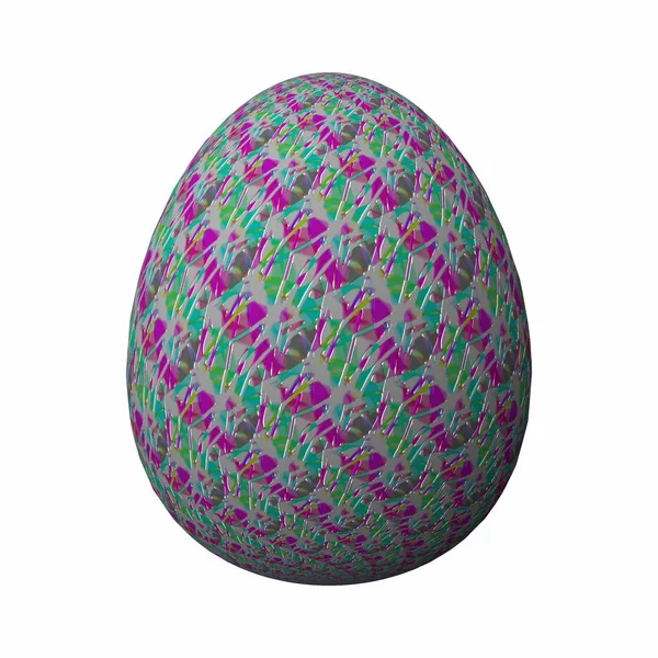 Huevo Pascua Artísticamente Diseñado Colorido Patrón Color Geométrico Abstracto Adornado — Foto de Stock