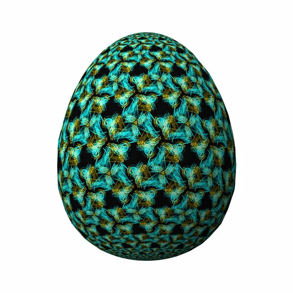 Περίτεχνα Σχεδιασμένο Και Πολύχρωμο Πασχαλινό Αυγό Περίτεχνο Γεωμετρικό Και Αφηρημένο — Φωτογραφία Αρχείου