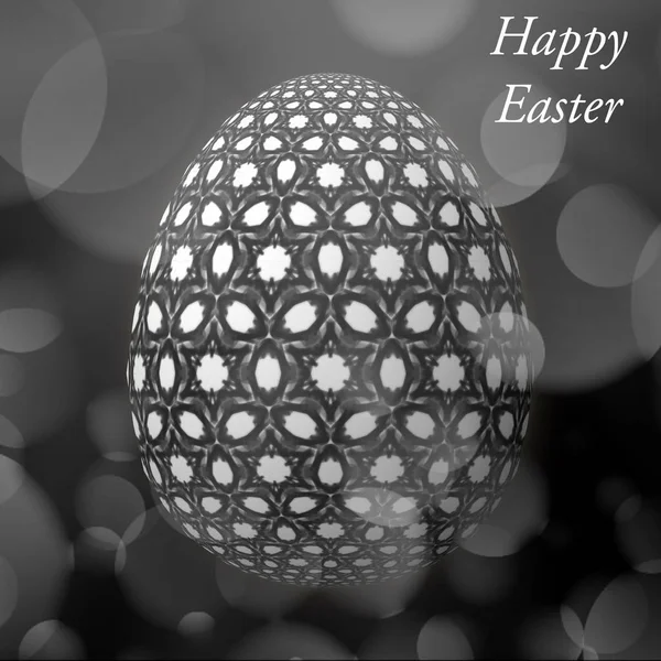 Šťastné Velikonoce Frohe Ostern Výtvarně Navržené Abstraktní Barevné Velikonoční Vajíčko — Stock fotografie