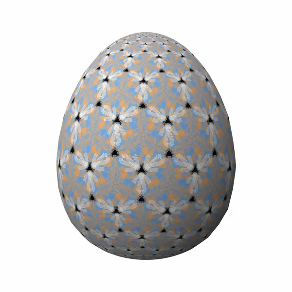 复活节快乐 弗罗赫 奥斯特恩 精心设计 五颜六色的复活节彩蛋 白色背景的3D插图 — 图库照片